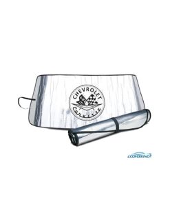 Windscherm oprolbaar zonnescherm met embleem 53-62