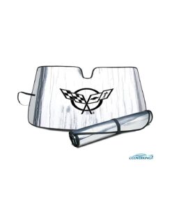 Windscherm oprolbaar zonnescherm met embleem 97-04