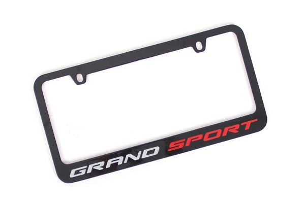 Zwarte kentekenplaatframe met C7 Grand Sport 17-19