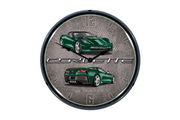 C7 Corvette LED Verlichte Wandklok - Afbeelding 4