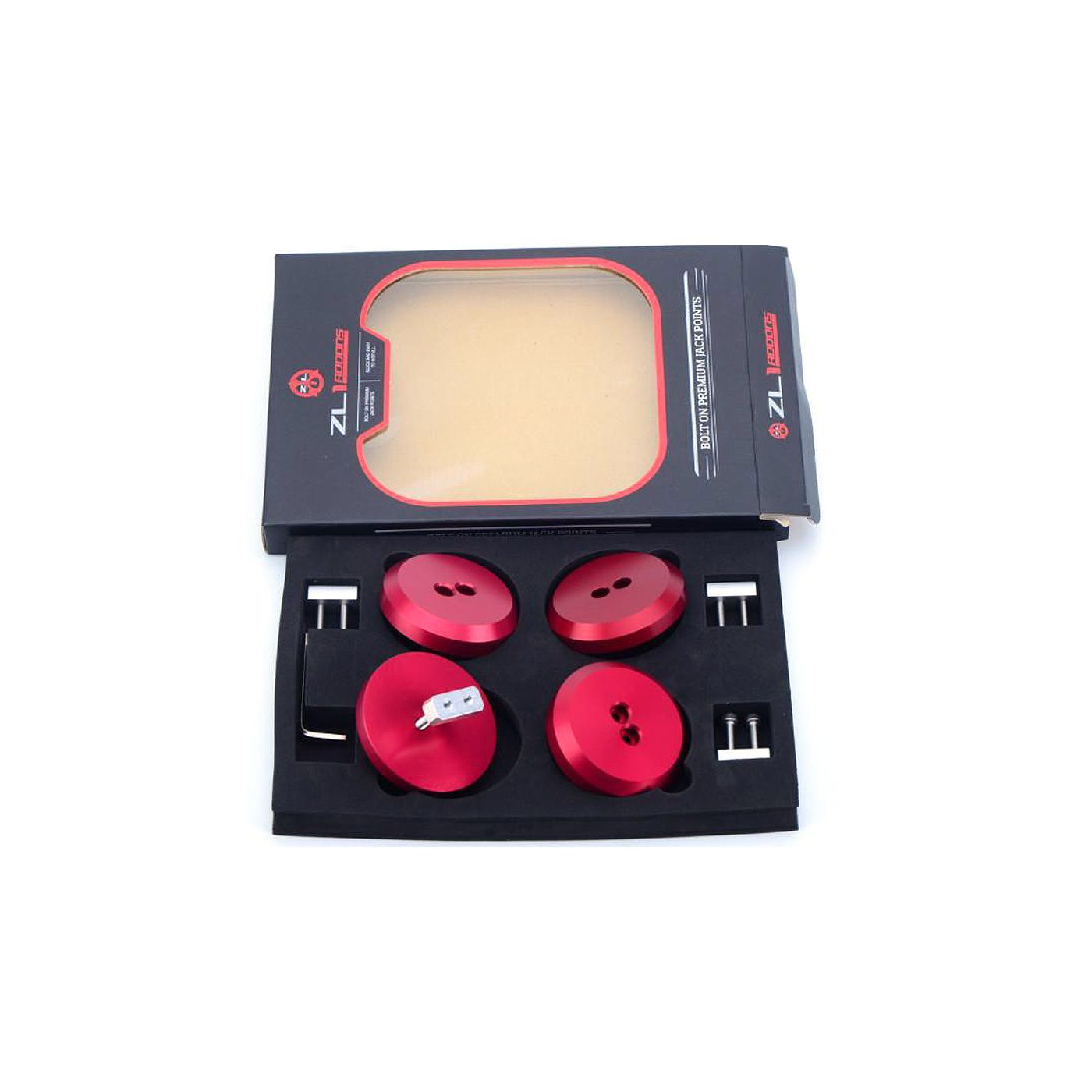 X-4462 Bolt-On Anodized Aluminum Jack Pad Set 97-22 - Afbeelding 4