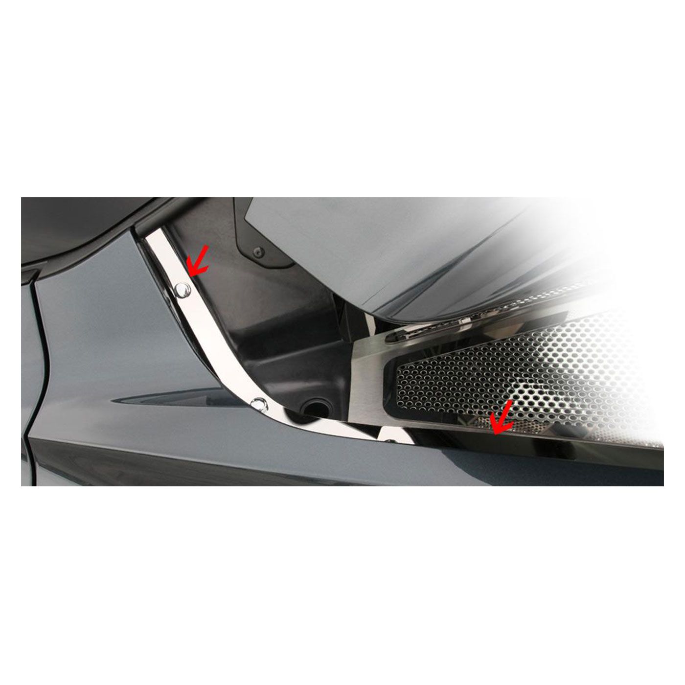 X-4506.BL Polished Stainless Fender Caps w/Illumination 20-22 - Afbeelding 4