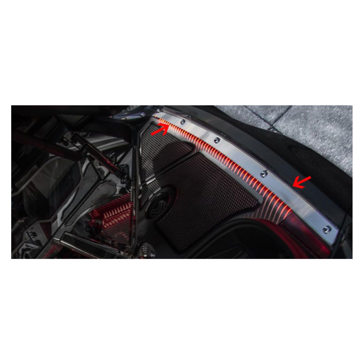 X-4508 Polished Stainless Fender Caps 20-23 - Afbeelding 3