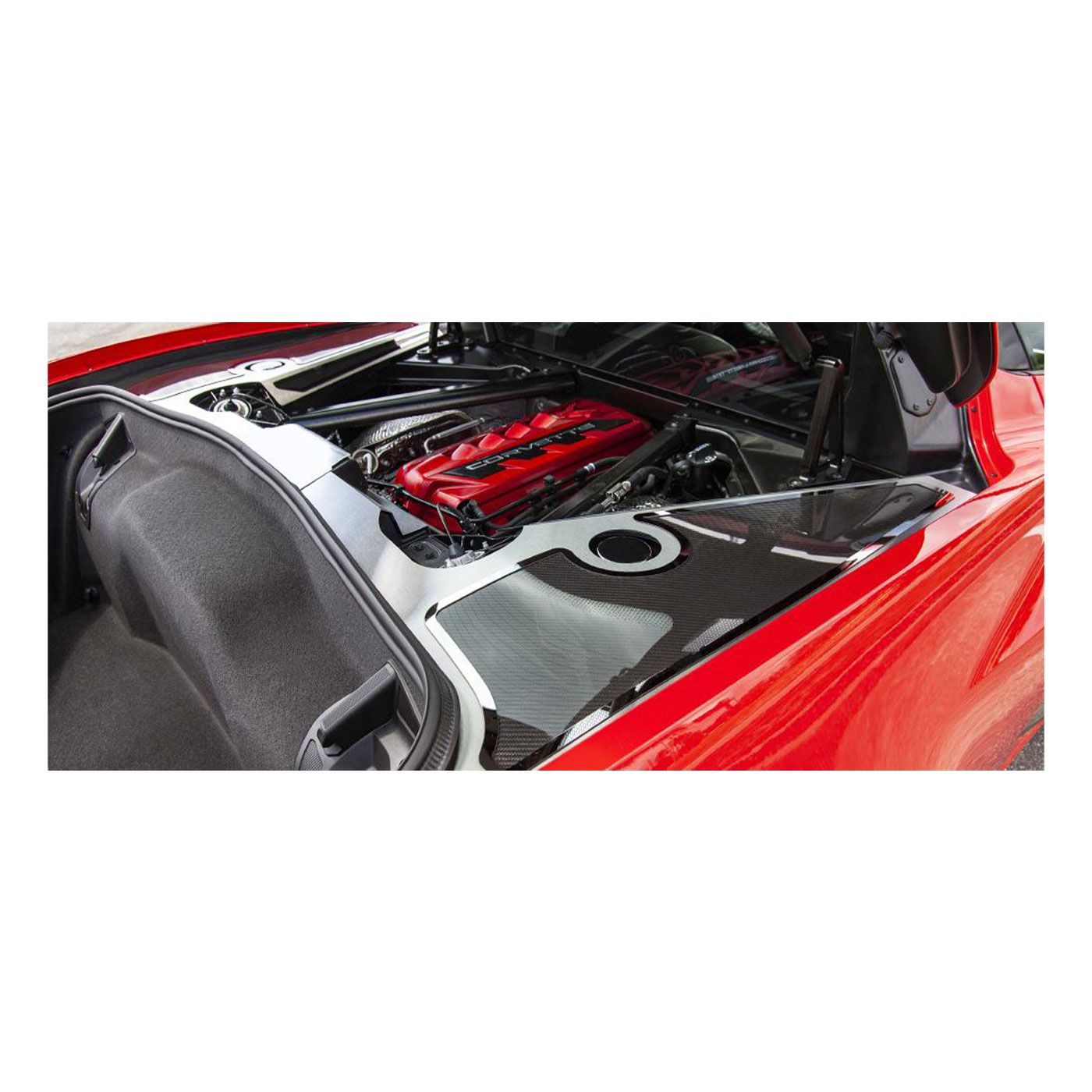 X-4507 Stainless Fender Covers w/Carbon Fiber Inserts & Polished Trim Rings 20-23 - Afbeelding 3