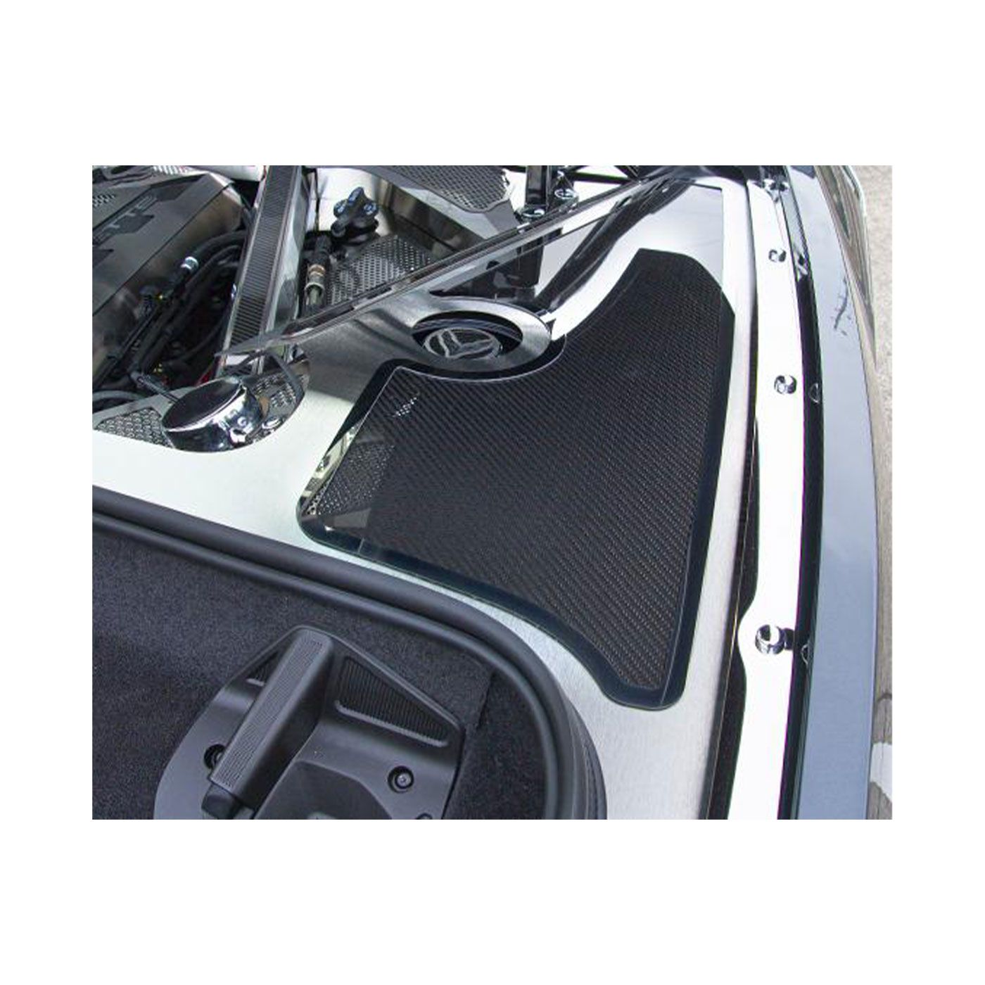 X-4507 Stainless Fender Covers w/Carbon Fiber Inserts & Polished Trim Rings 20-23 - Afbeelding 5