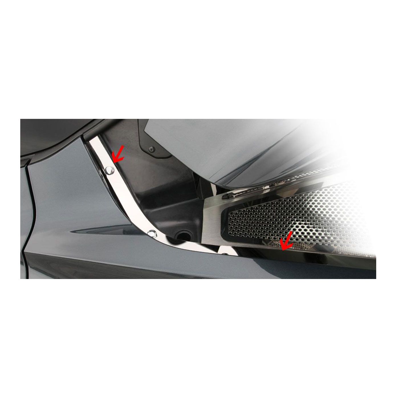 X-4508 Polished Stainless Fender Caps 20-23