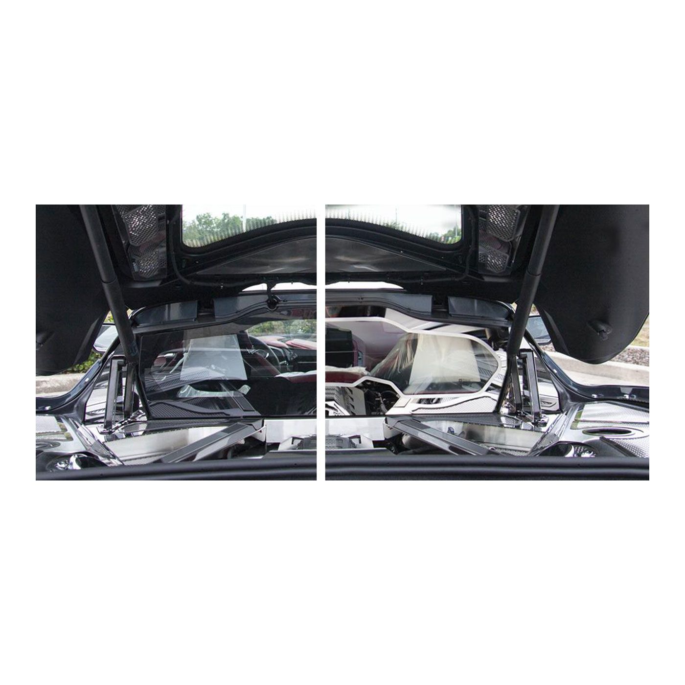 X-4509 Polished Stainless Rear Window Frame w/Brushed Trim 20-23 - Afbeelding 6