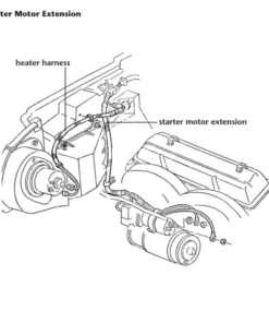 Alternative view of 451-587 Verlengkabelboom voor startmotor (zonder airco) 77L-78