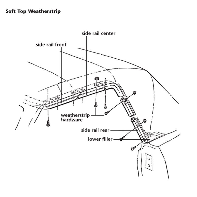 433-08 Cabrioletkap achter ondervuller tochtstrip 68-75 - Afbeelding 3