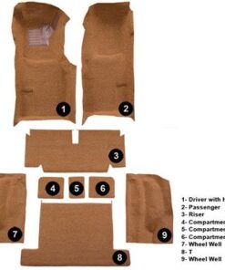 Alternative view of 405-31B Coupe met automaat dit volledige tapijt set (lusontwerp) 71-75