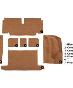 Alternative view of 405-37C Cabrio tapijt set alleen achter (lusontwerp) 71-75