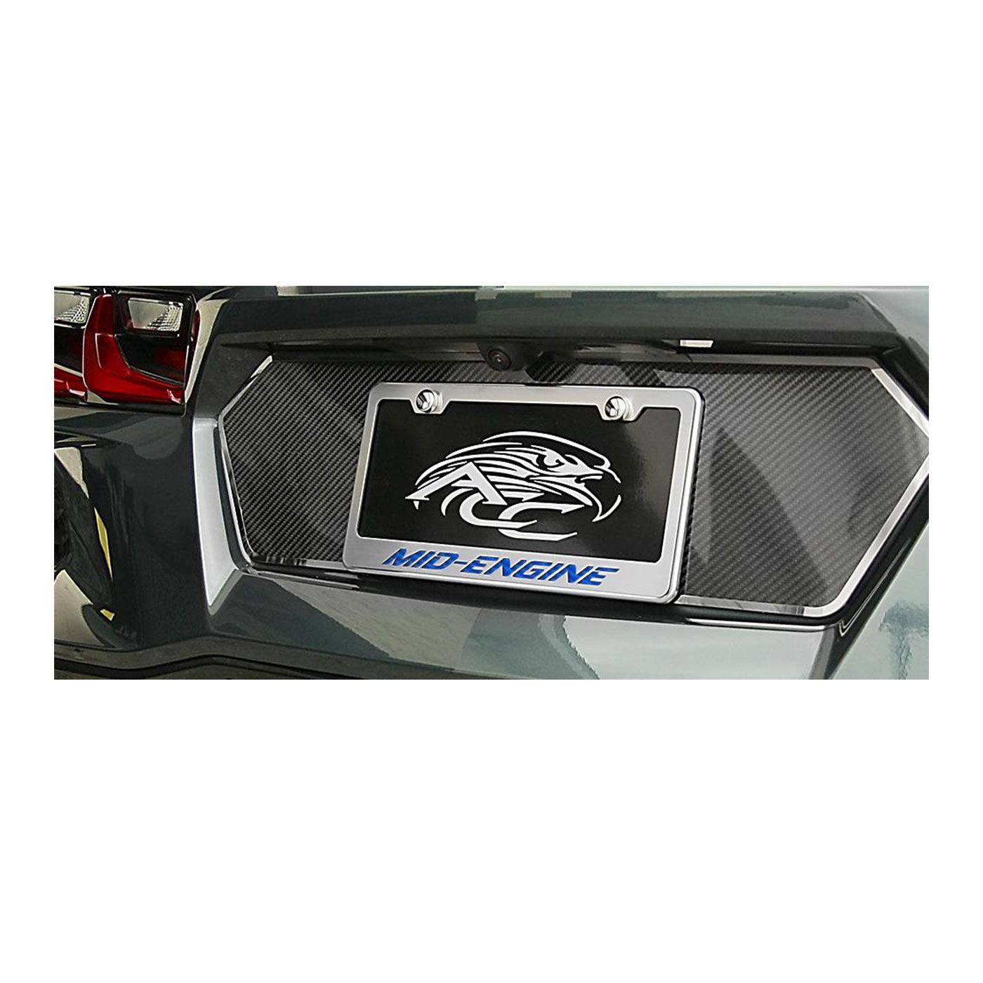 X-4501 RVS kentekenplaatframe met midden motor script 20-22 - Afbeelding 4