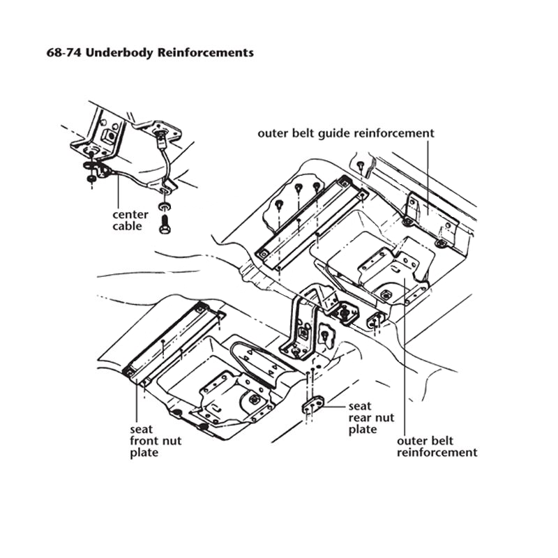 401-81 Kabel onder body in het midden 68-74 - Afbeelding 2