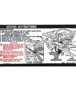 412-51 Sticker met krikinstructies 73-74