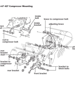 Alternative view of 449-27B   427/454 AC-compressor afstelbeugelbout 66-74