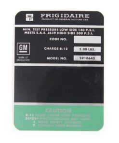 449-97A Frigidaire-sticker AC-compressor 68