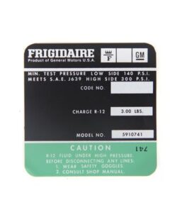 449-97G 350 AC-compressor Frigidaire-sticker 74-75