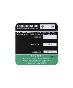 449-97H 454 AC-compressor Frigidaire-sticker 74
