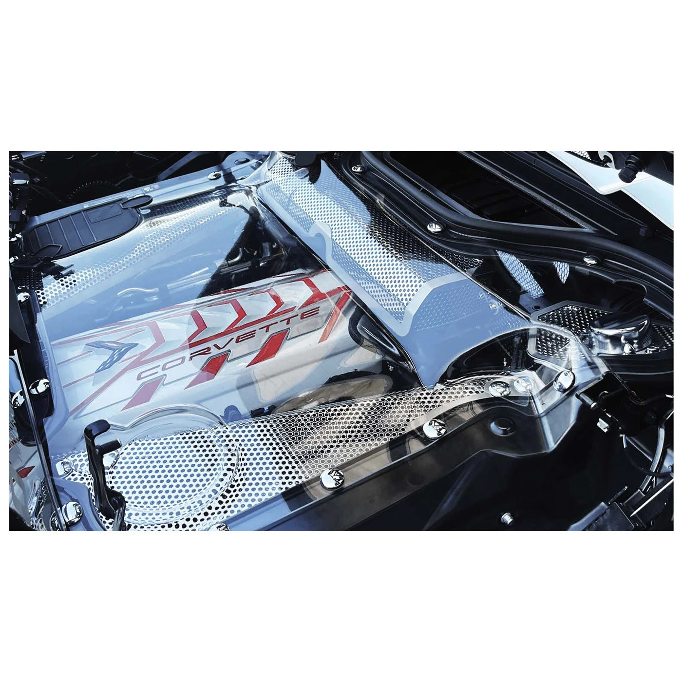 X-4624 Cabrio gepolijste roestvrijstalen motorboutafdekking set 20-24 - Afbeelding 2