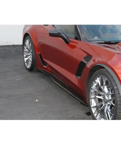 Alternative view of F-801 Z06/GS APR Carbon Fiber Side Rocker Extensions 15-19