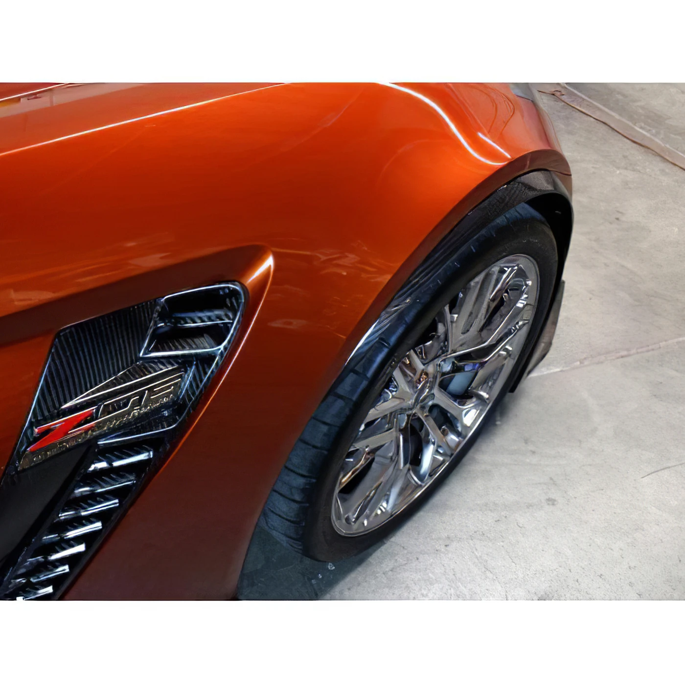 F-802 Z06/GS APR Carbon Fiber Front Wheel Well Moldings 15-19 - Afbeelding 3