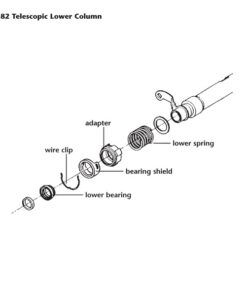 Alternative view of 498-59 Stuurkolom onderste lager schild draadclip 69-79