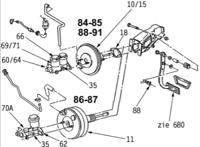 680-15 Rempedaal rubber voor automaat 84-96 - Afbeelding 2