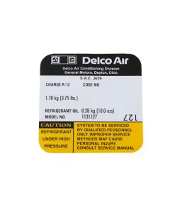 MF-539 AC Delco Compressor-sticker 79L