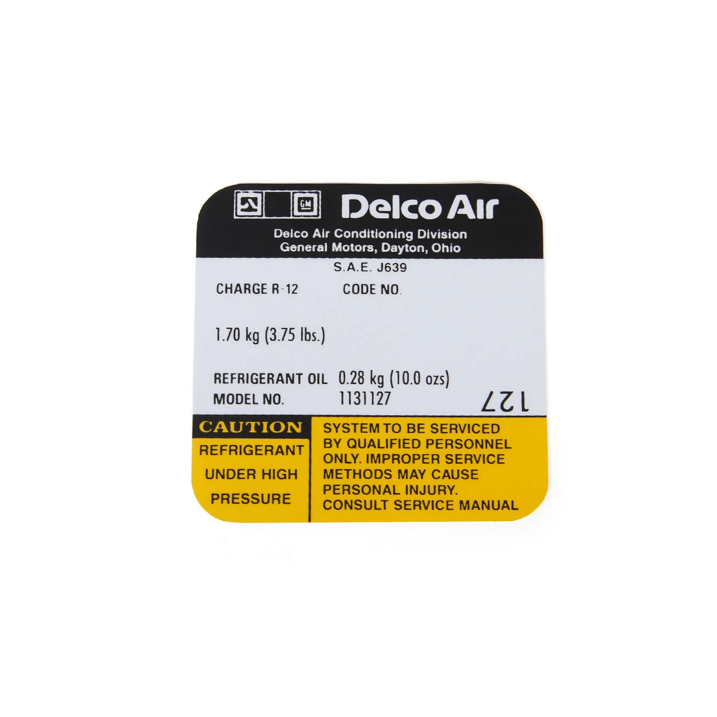 MF-539 AC Delco Compressor-sticker 79L