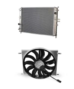 RA-366 Direct Fit Aluminum Radiator & SPAL Brushless 19" Fan Combo 14-19