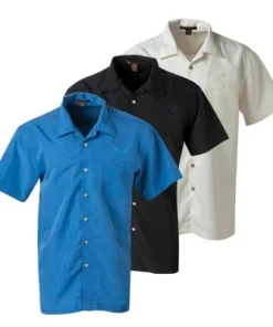 C7 Corvette Heren Tonal Stingray Harriton Barbados Camp Shirt