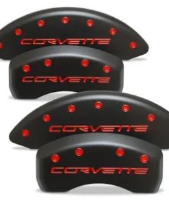 X-3363 Z06/GS Remklauwkappen met "Corvette" (Stealth Black) 06-13