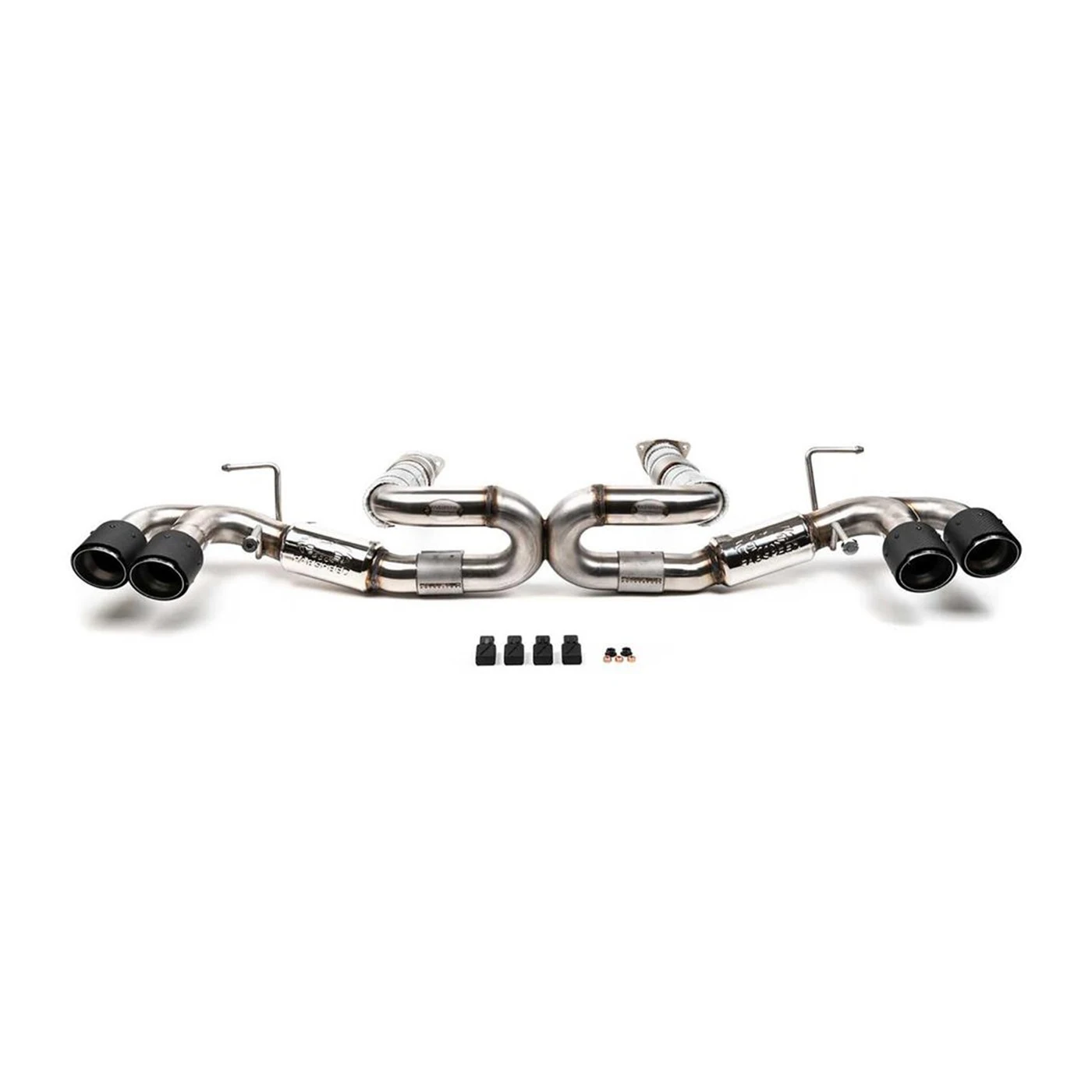 EX-2432 Fabspeed Supersport XPipe Uitlaatsysteem Dubbele Ronde Gepolijste SS Tips 20-25