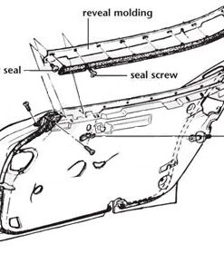 Alternative view of ZSF-452 Door Main Weatherstrip Screws 68-82