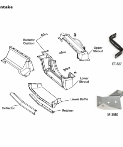 Alternative view of ET-365 Air Intake Radiator Lower Baffle 85-89
