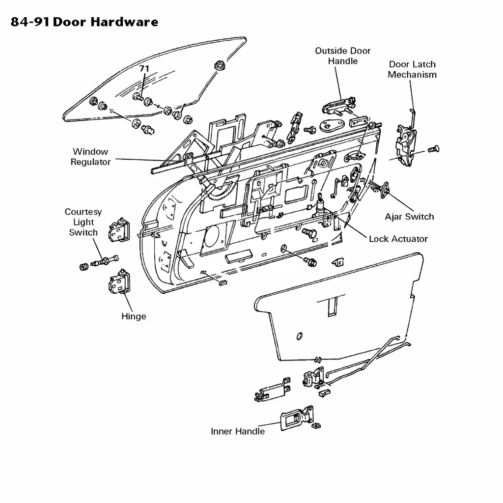 DR-717 Deurvergrendelingsmechanisme achter 89-96 - Afbeelding 3