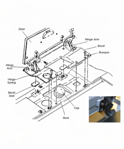 Alternative view of GT-286 Conv Gas Filler Door 86-96