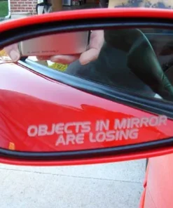 Alternative view of X-3137 Objects In Mirror Are Losing spiegelsticker (10 cm breed) 84-13