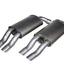 EX-907 Uitlaatdempers in OE-stijl 85-90, gealuminiseerd - Set van twee