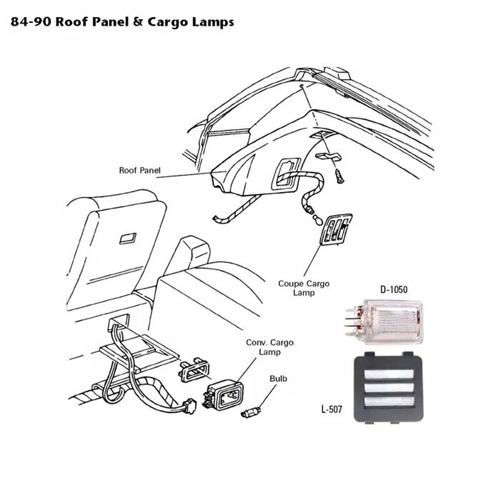 L-507 Lens en rand voor de binnenverlichting (laadruimtelamp) 84-96 - Afbeelding 2