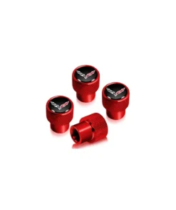 H-1309  Knurled Valve Stem Caps (Red) 05-13