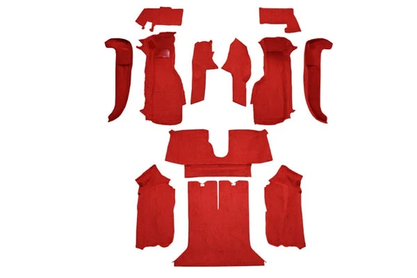I-1538 Complete tapijt set voor 90-91 Coupé (polyester achterkant)