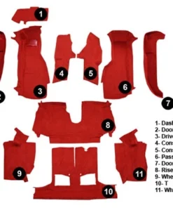 Alternative view of I-1539 Complete tapijt set voor coupé uit 1990-1993 (Mass Back)