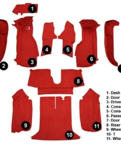 Alternative view of I-1559 Complete tapijt set voor 94-96 Coupé (gesneden pool met polyester achterkant)