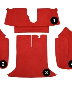 Alternative view of I-1567 Achterste tapijt set voor 94-96 Coupé (gesneden pool met polyester achterkant)