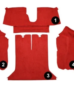 Alternative view of I-1758 Achterste tapijt set voor 92-93 Coupé (polyester achterkant)