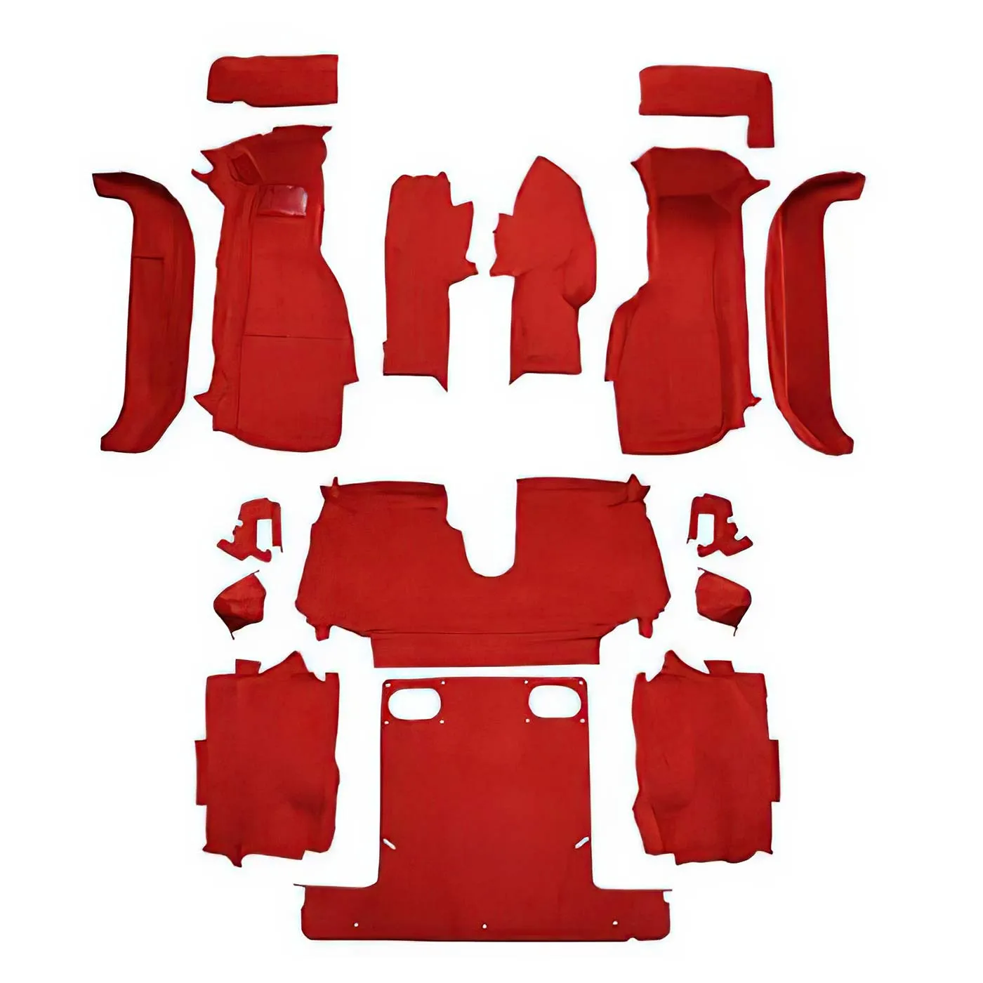 I-569 Complete tapijt set voor 88-89 Conv (polyester achterkant)