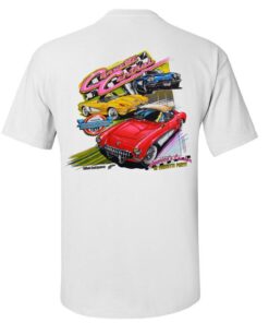 101348 T-Shirt 53-62 Corvette Central White