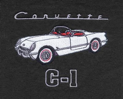 101745 Black Polo Shirt with Your 53-55 Exterior and Interior Car Colors