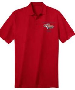 101751 Red Polo Shirt with Your 56-57 Exterior Interior and Cove Car Color